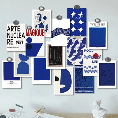 French Blue Prints Wall Collage Postcards SUB CATEGORY_Poster Cards