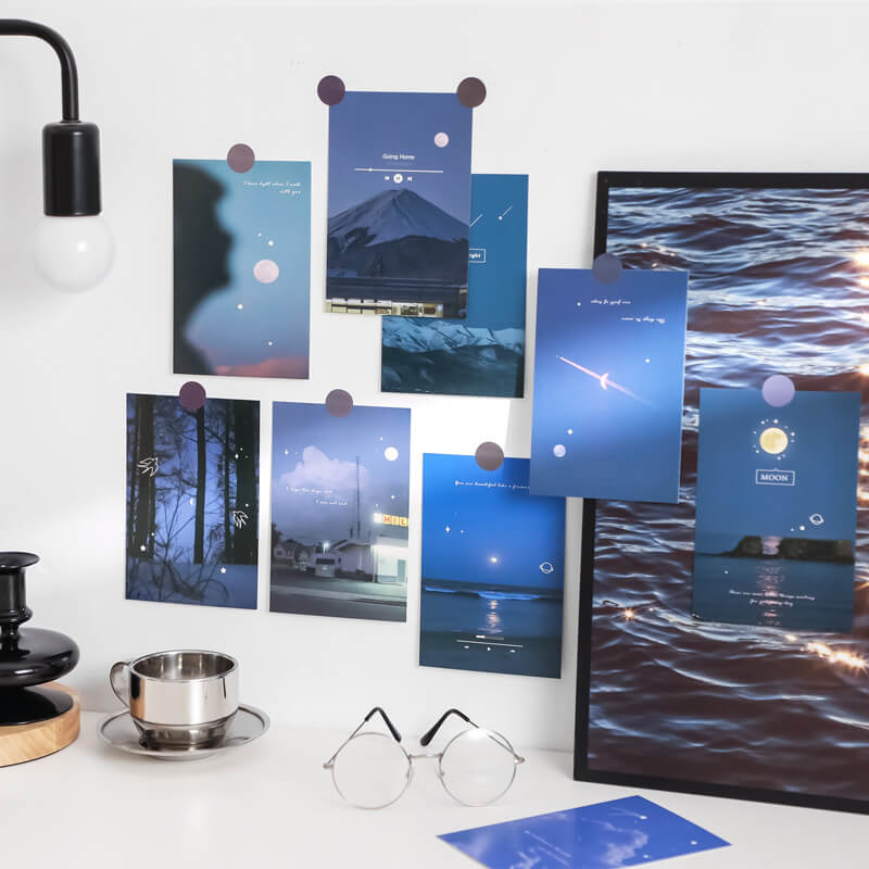 Glowing Night Sky Wall Collage Postcards