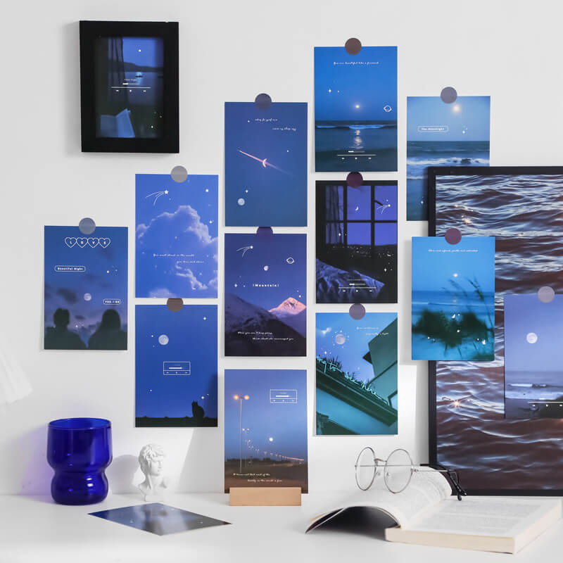 Glowing Night Sky Wall Collage Postcards