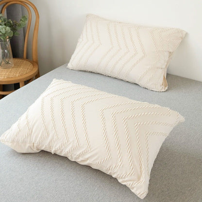 Zig Zag Fringe Duvet Cover Set AESTHETIC_Boho bed sheet bedsheets fringe macrame SUB CATEGORY_Bedding Sets