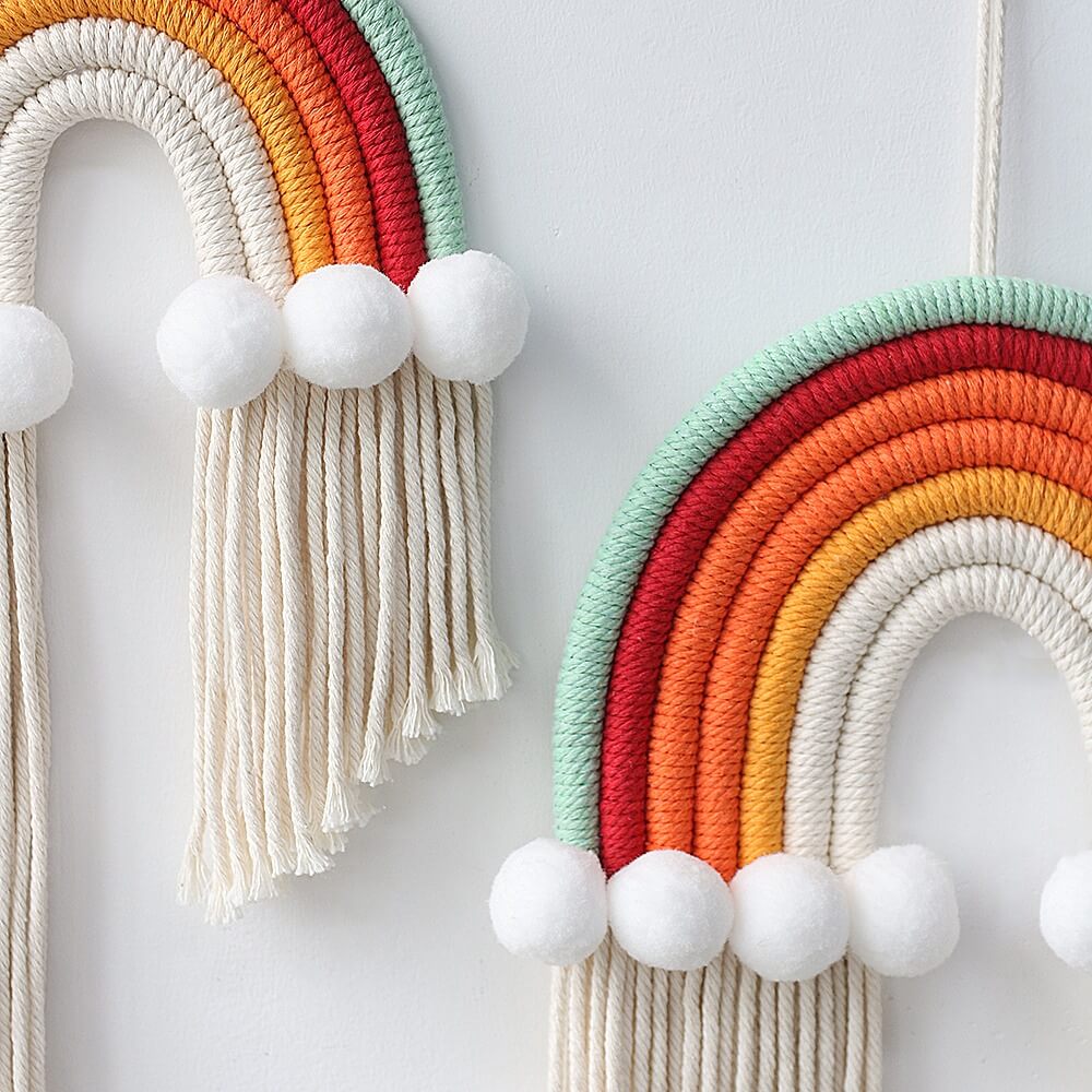 Macrame Rainbow Wall Decor AESTHETIC_Boho macrame hanging SUB CATEGORY_Wall Decor