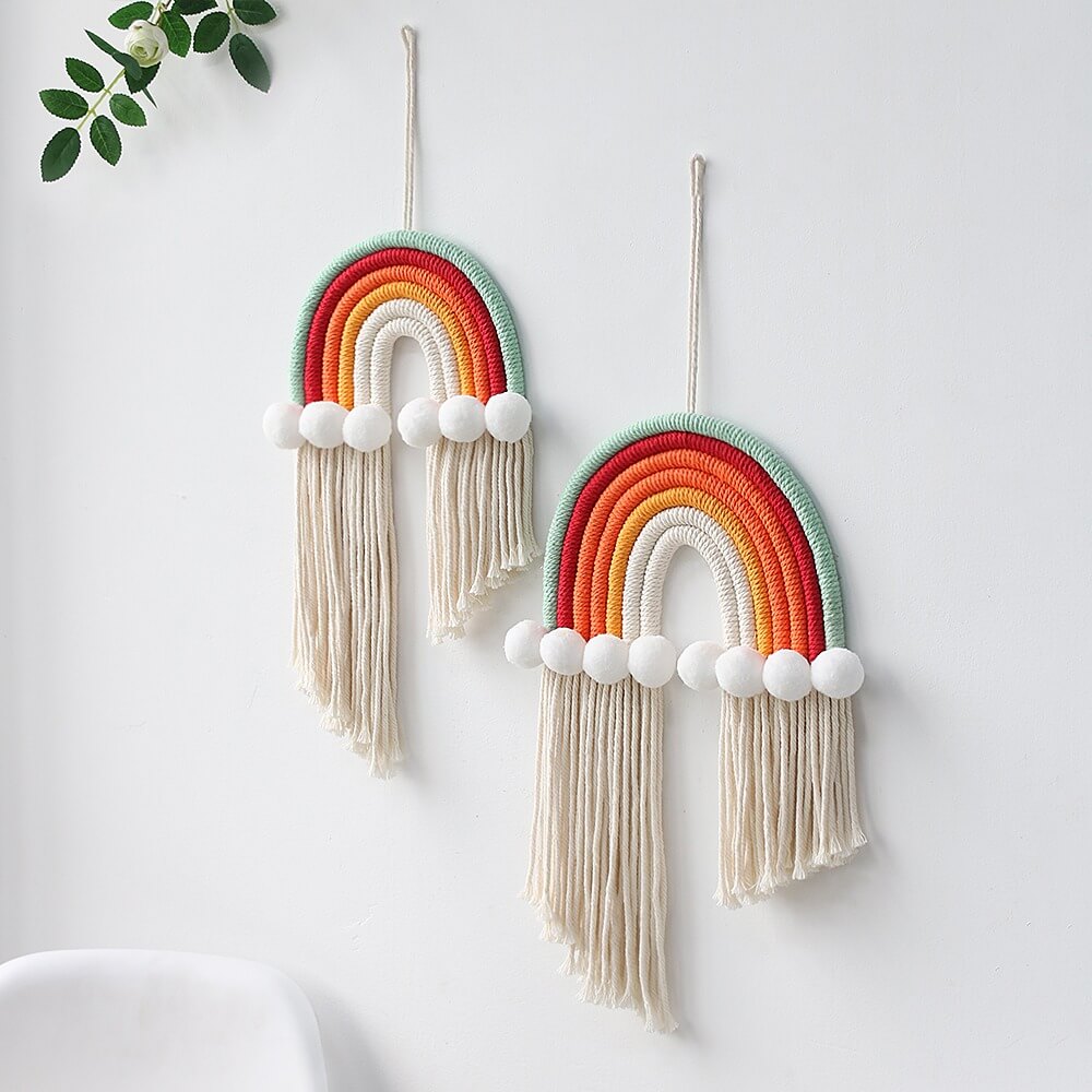 Macrame Rainbow Wall Decor AESTHETIC_Boho macrame hanging SUB CATEGORY_Wall Decor