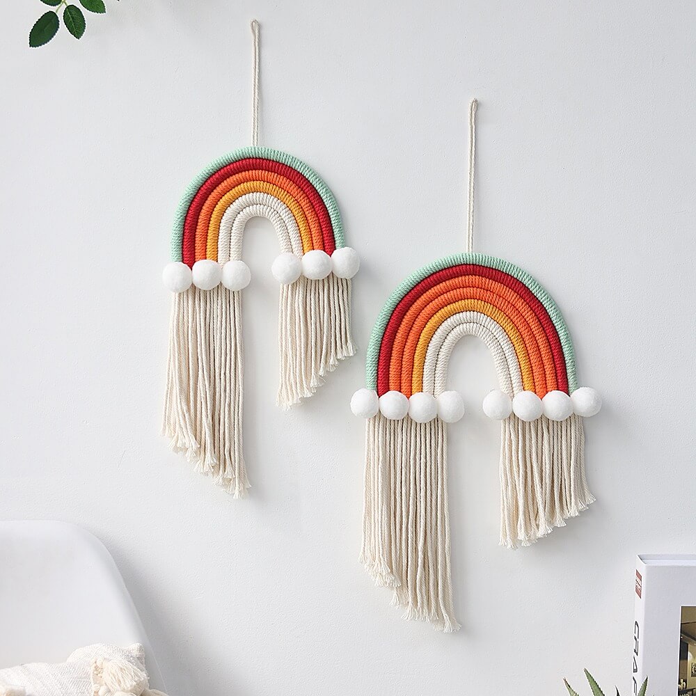 Macrame Rainbow Wall Decor AESTHETIC_Boho macrame hanging SUB CATEGORY_Wall Decor