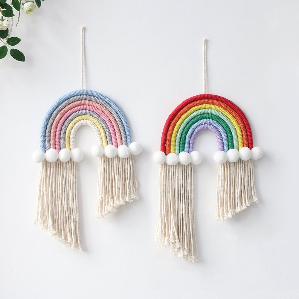 Macrame Rainbow Wall Decor AESTHETIC_Boho macrame hanging SUB CATEGORY_Wall Decor