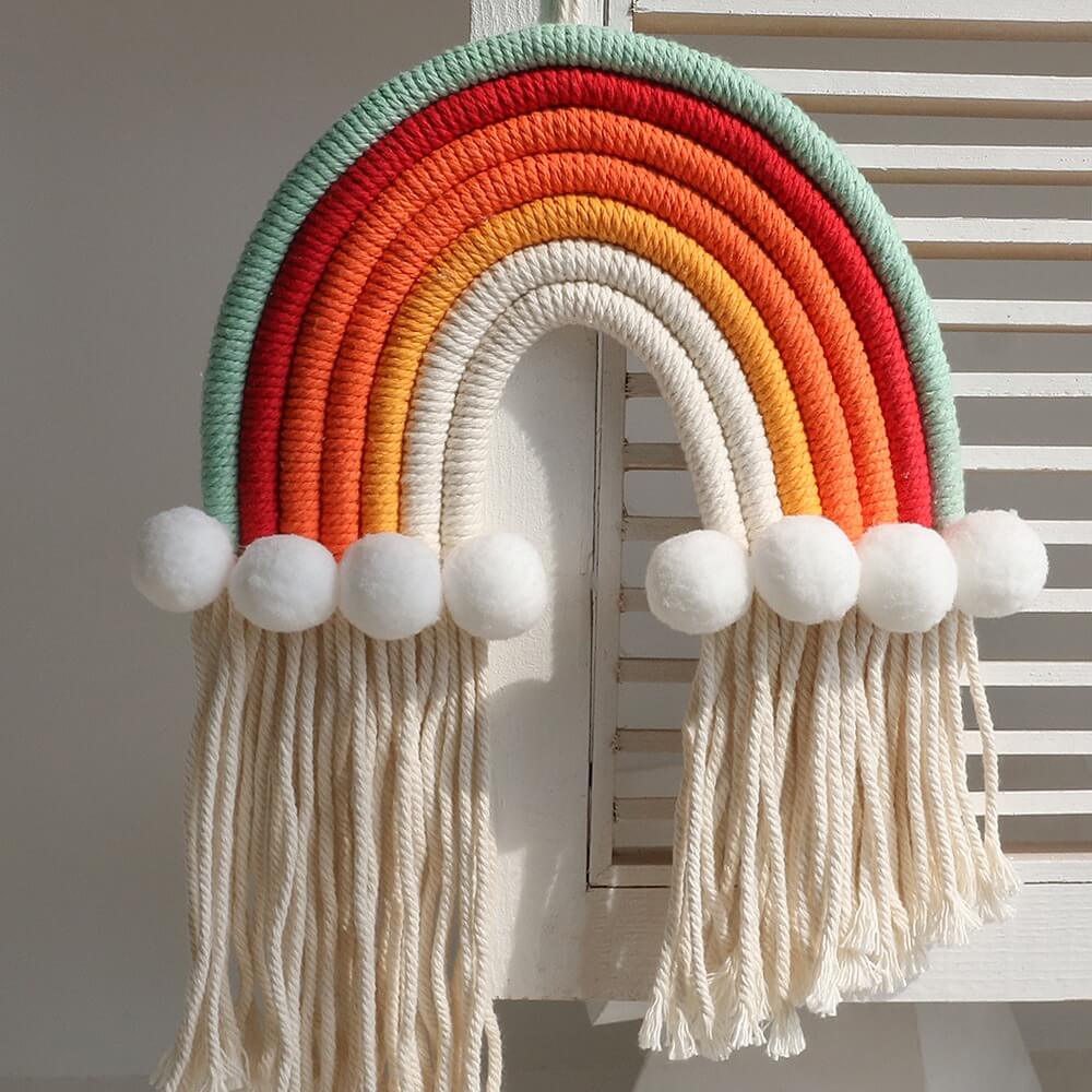 Macrame Rainbow Wall Decor AESTHETIC_Boho macrame hanging SUB CATEGORY_Wall Decor