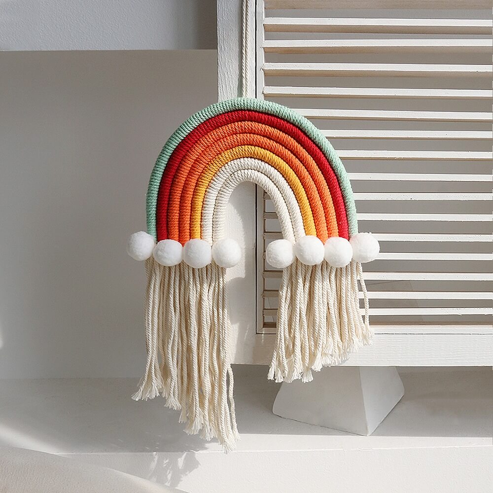 Macrame Rainbow Wall Decor AESTHETIC_Boho macrame hanging SUB CATEGORY_Wall Decor