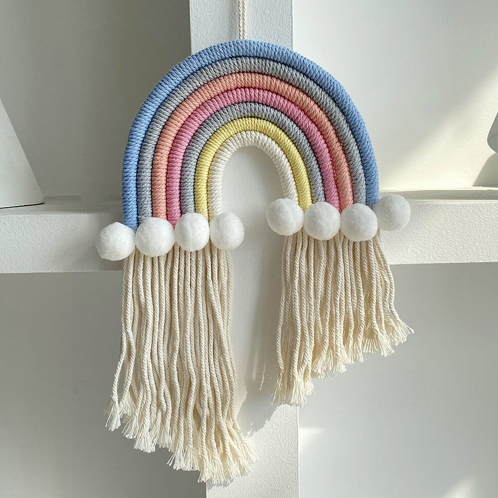 Macrame Rainbow Wall Decor AESTHETIC_Boho macrame hanging SUB CATEGORY_Wall Decor