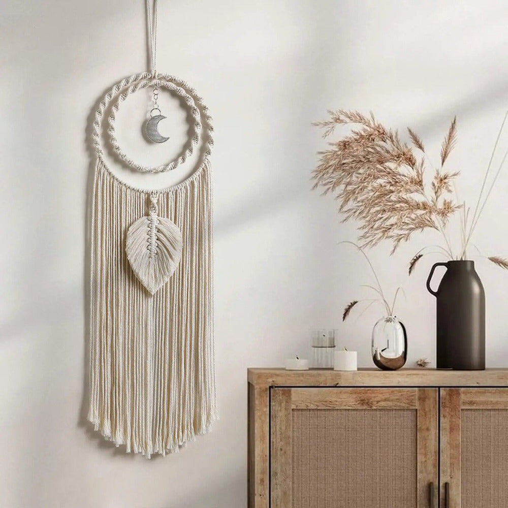 Colgante de pared Boho Moon Macrame