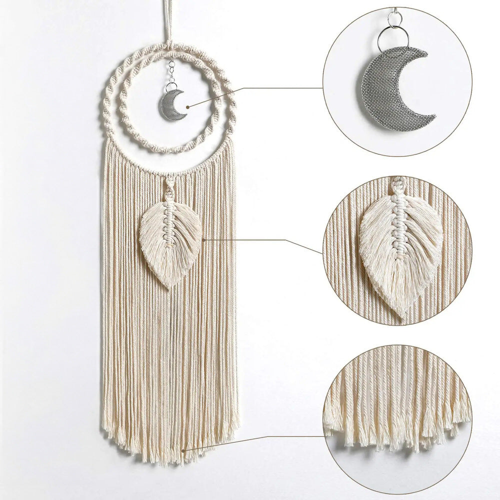 Boho Moon Macrame Wall Hanging