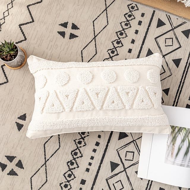 Boho Aesthetic Tufted Cushion Cover boho tassel