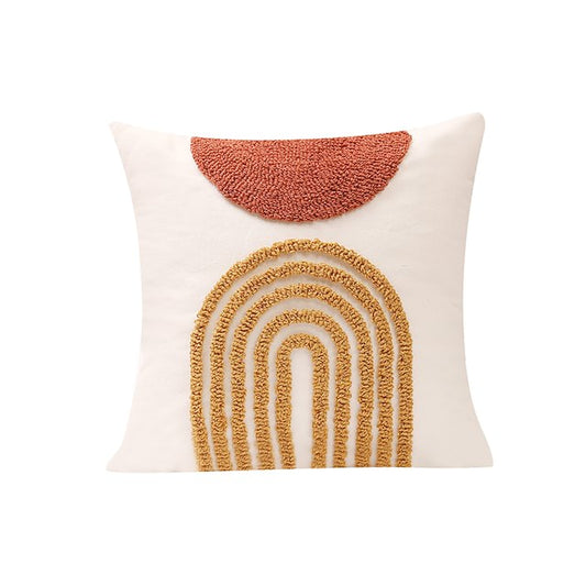 Boho Tufted Arcs Cushion Cover boho tassel