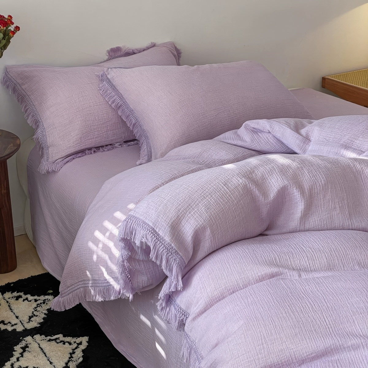 Boho Fringe Edge Bedding Set