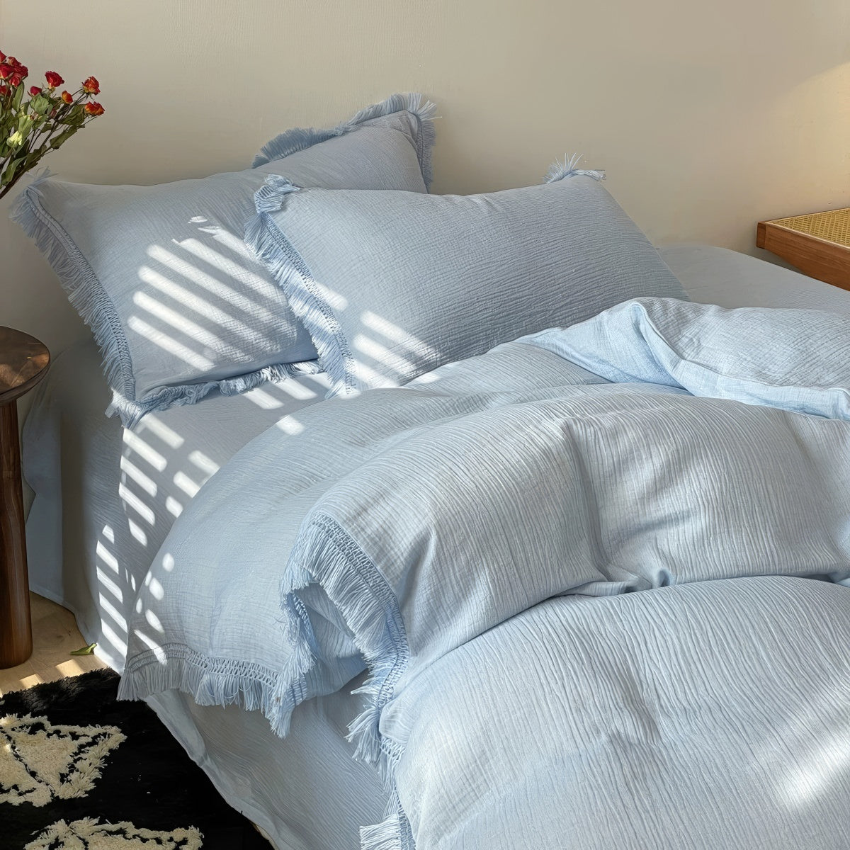 Boho Fringe Edge Bedding Set