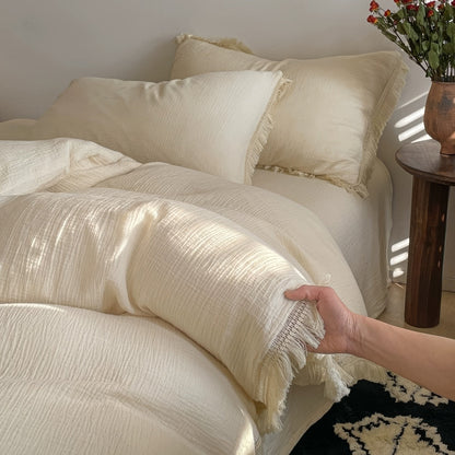 Boho Fringe Edge Bedding Set