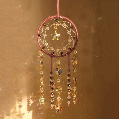 Boho Star Round Macrame Suncatcher