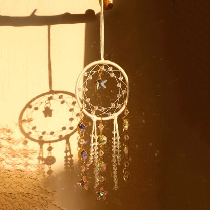Boho Star Round Macrame Suncatcher
