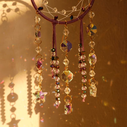 Boho Star Round Macrame Suncatcher