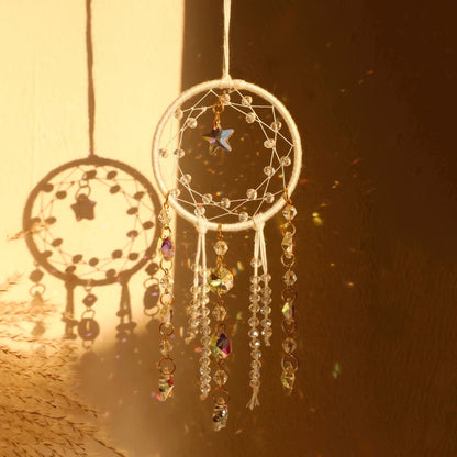 Boho Star Round Macrame Suncatcher