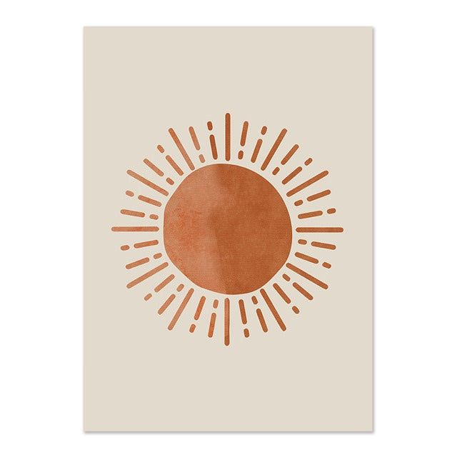 Boho Sun & Moon Canvas Posters SUB CATEGORY_Posters