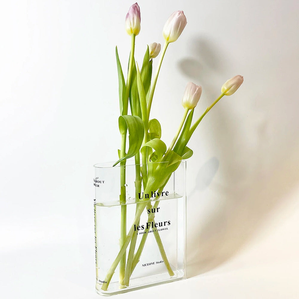 Book Shaped Acrylic Flower Vase