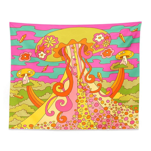 Boosting Indie Mushroom Tapestry AESTHETIC_Indie AESTHETIC_Mushroom SUB CATEGORY_Tapestries