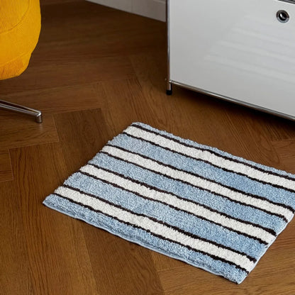 Breezy Coastal Striped Plush Accent Rug