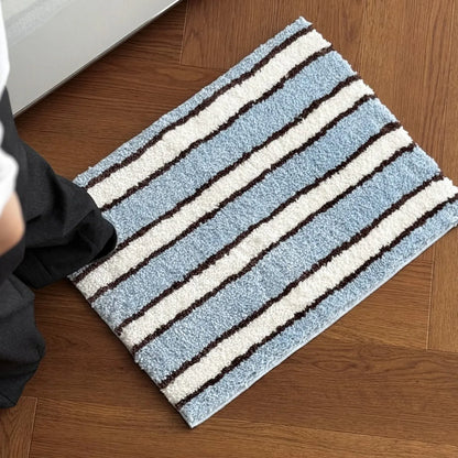 Breezy Coastal Striped Plush Accent Rug