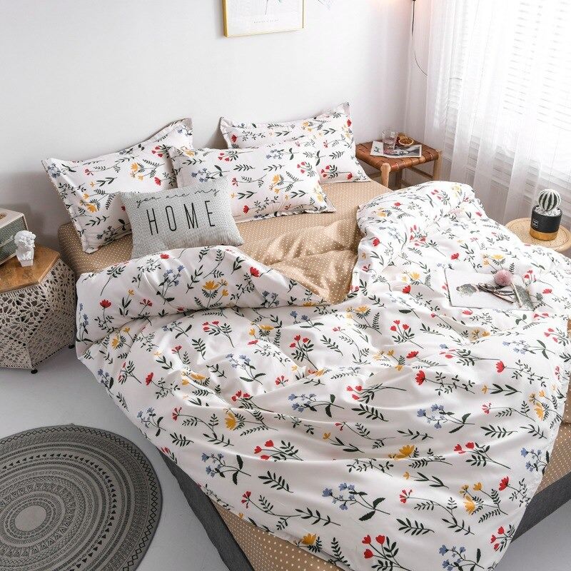 Fresh Floral Bedding Set AESTHETIC_Cottagecore bed sheet bedsheets dotted flowers polka dot SUB CATEGORY_Bedding Sets