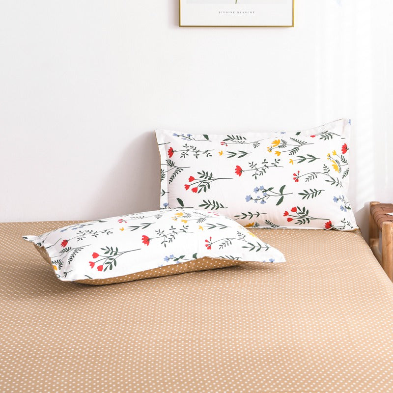 Fresh Floral Bedding Set AESTHETIC_Cottagecore bed sheet bedsheets dotted flowers polka dot SUB CATEGORY_Bedding Sets