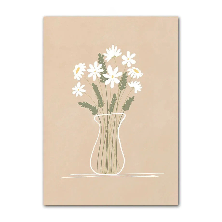 Minimalist Pale Brown Canvas Posters boho SUB CATEGORY_Posters