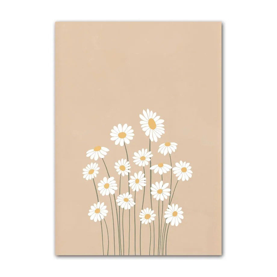 Minimalist Pale Brown Canvas Posters boho SUB CATEGORY_Posters