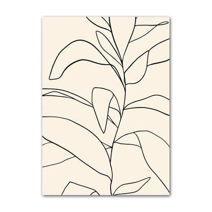 Minimalist Pale Brown Canvas Posters boho SUB CATEGORY_Posters