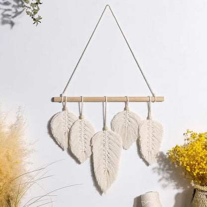 Macrame Feather Boho Wall Hanging Decor AESTHETIC_Boho macrame hanging SUB CATEGORY_Wall Decor