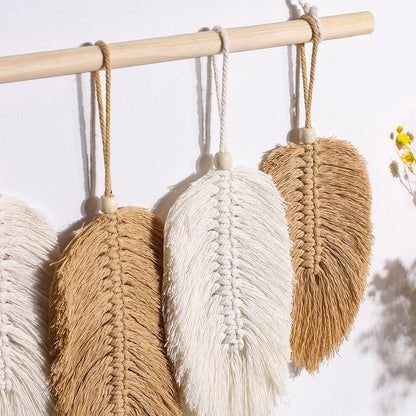 Macrame Feather Boho Wall Hanging Decor AESTHETIC_Boho macrame hanging SUB CATEGORY_Wall Decor