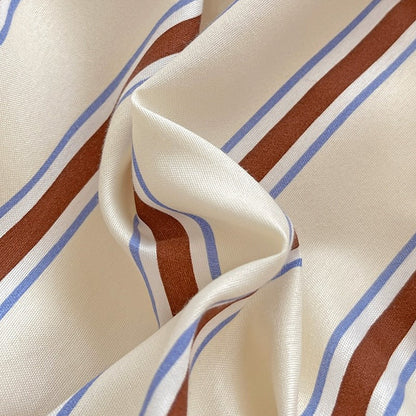 Brown Striped Minimalist Bedding Set bed sheet bedsheets duvet cover