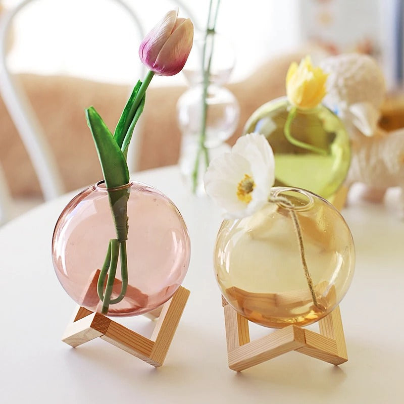 Mini Glass Bubble Vase AESTHETIC_Danish Pastel SUB CATEGORY_Desk Accessories SUB CATEGORY_Vases