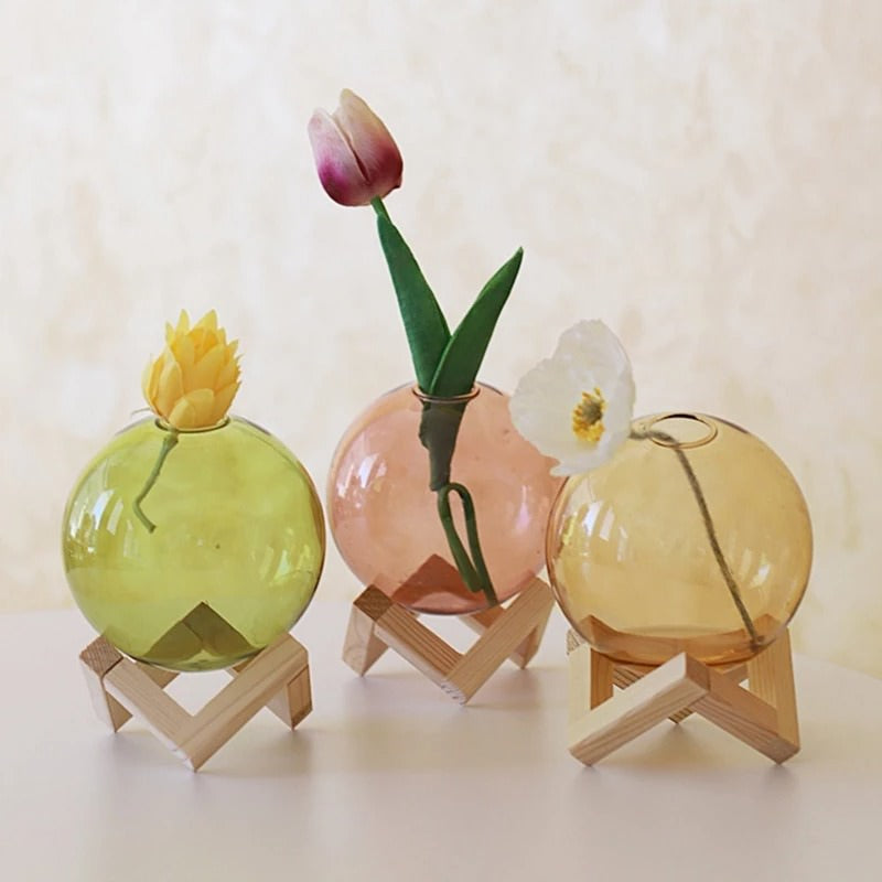 Mini Glass Bubble Vase AESTHETIC_Danish Pastel SUB CATEGORY_Desk Accessories SUB CATEGORY_Vases