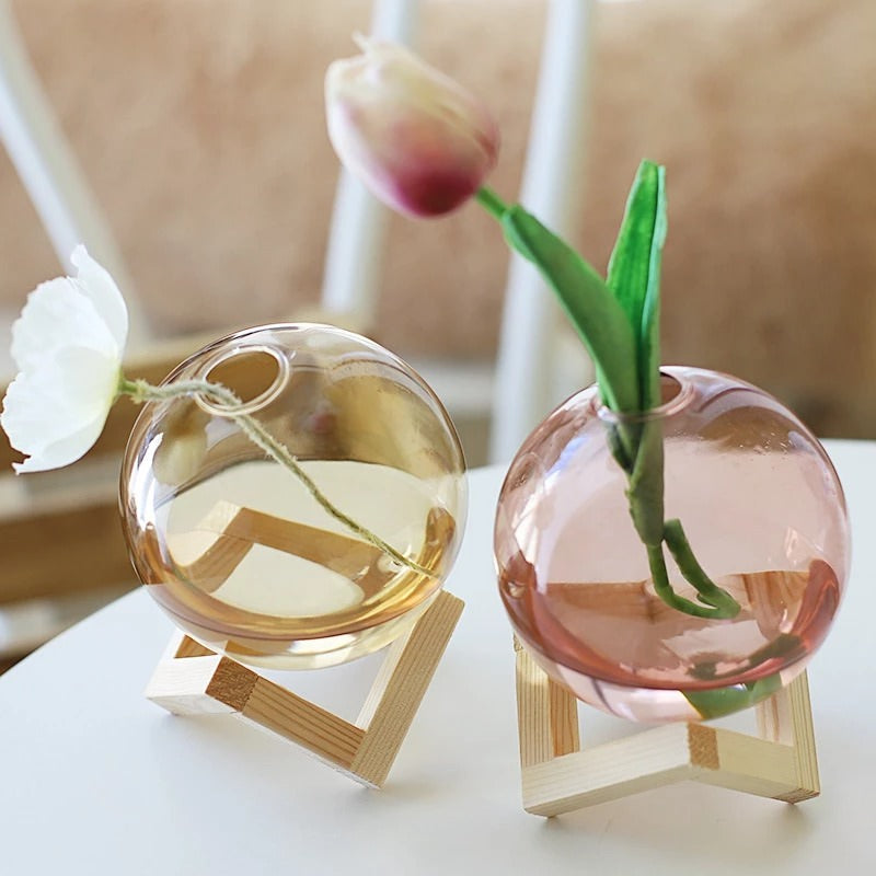 Mini Glass Bubble Vase AESTHETIC_Danish Pastel SUB CATEGORY_Desk Accessories SUB CATEGORY_Vases