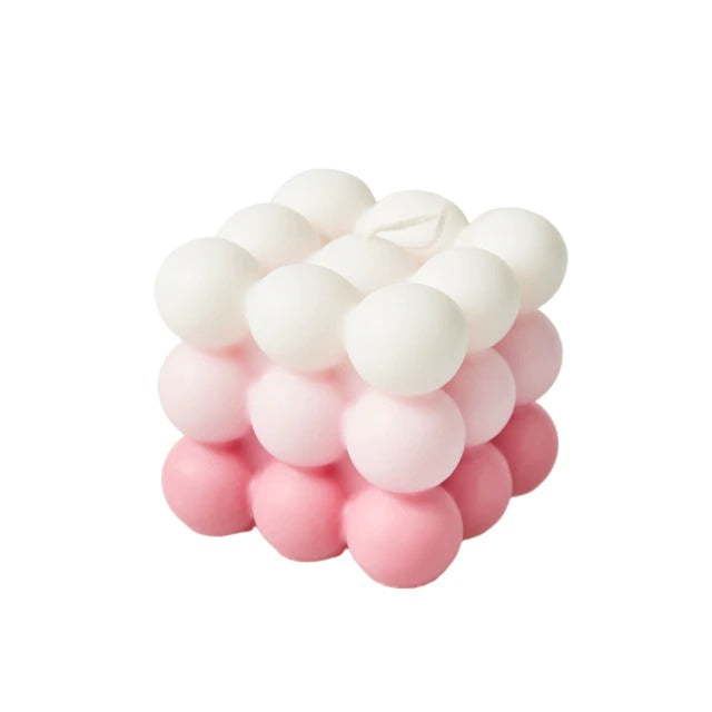 Pastel Gradient Bubble Cube Candle AESTHETIC_Danish Pastel AESTHETIC_Soft Girl SUB CATEGORY_Desk Accessories