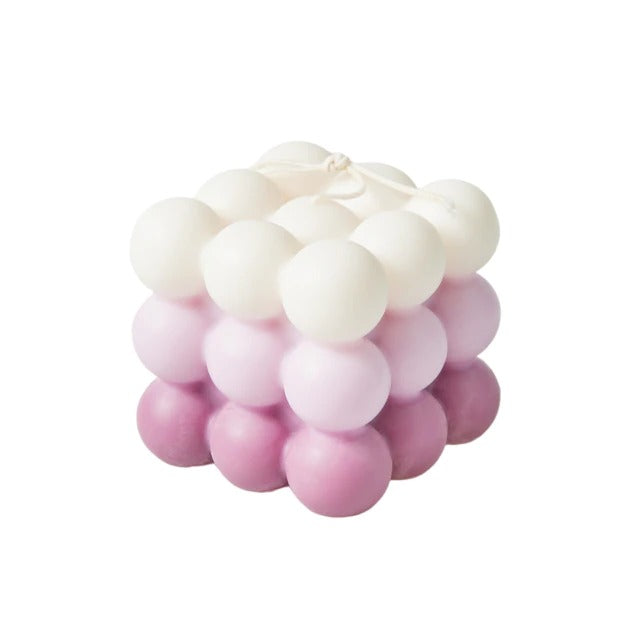 Pastel Gradient Bubble Cube Candle AESTHETIC_Danish Pastel AESTHETIC_Soft Girl SUB CATEGORY_Desk Accessories