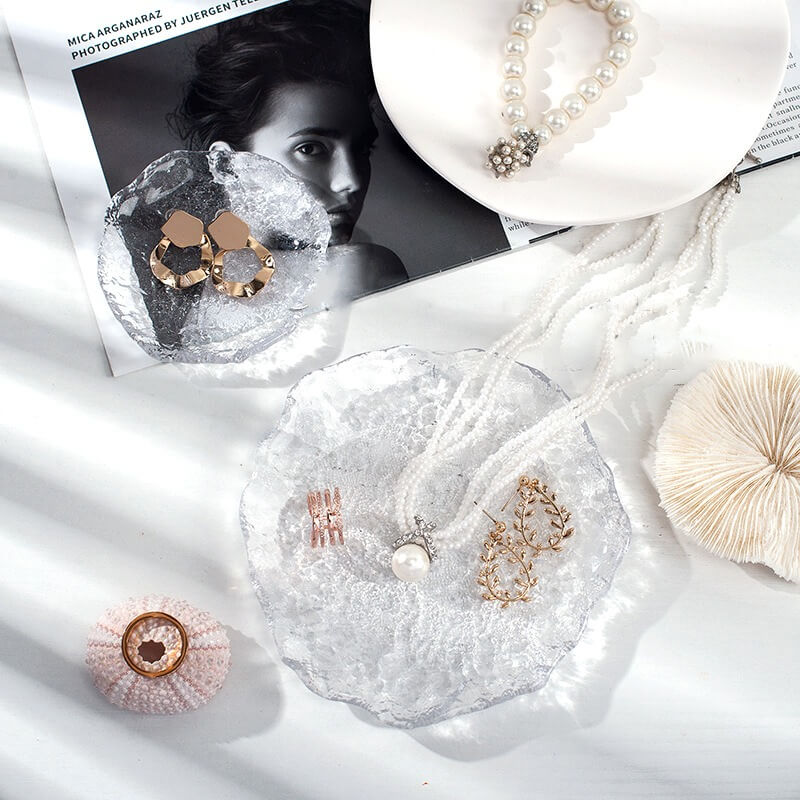 Bubbled Glass Jewelry Tray organizer storage