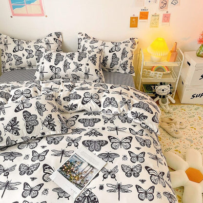 Butterflies Bedding Set AESTHETIC_Fairycore AESTHETIC_Indie bed sheet bedsheets SUB CATEGORY_Bedding Sets