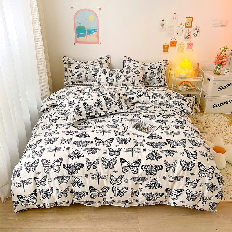 Butterflies Bedding Set AESTHETIC_Fairycore AESTHETIC_Indie bed sheet bedsheets SUB CATEGORY_Bedding Sets