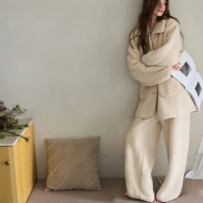 Plush Sherpa Fleece Pajama Set