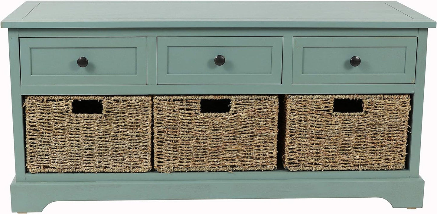 DÉCOR THERAPY Montgomery Bench, Antique Navy. Entryway Furniture Furniture Home & Kitchen Storage Benches