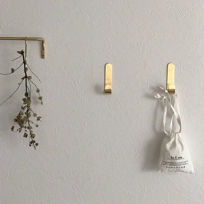 Brushed J-Shape Metal Decorative Hooks