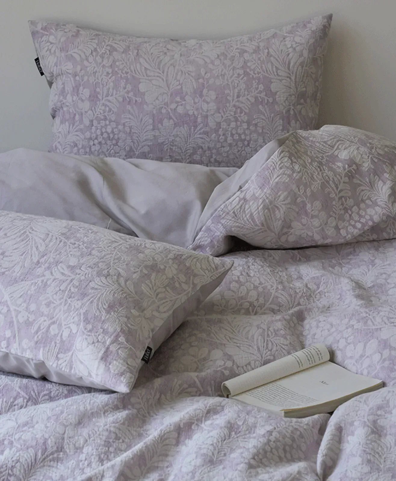 Jacquard Botanical Washed Cotton Bedding Set