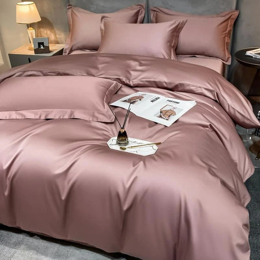Neo Rosy Brown Cotton Bedding Set