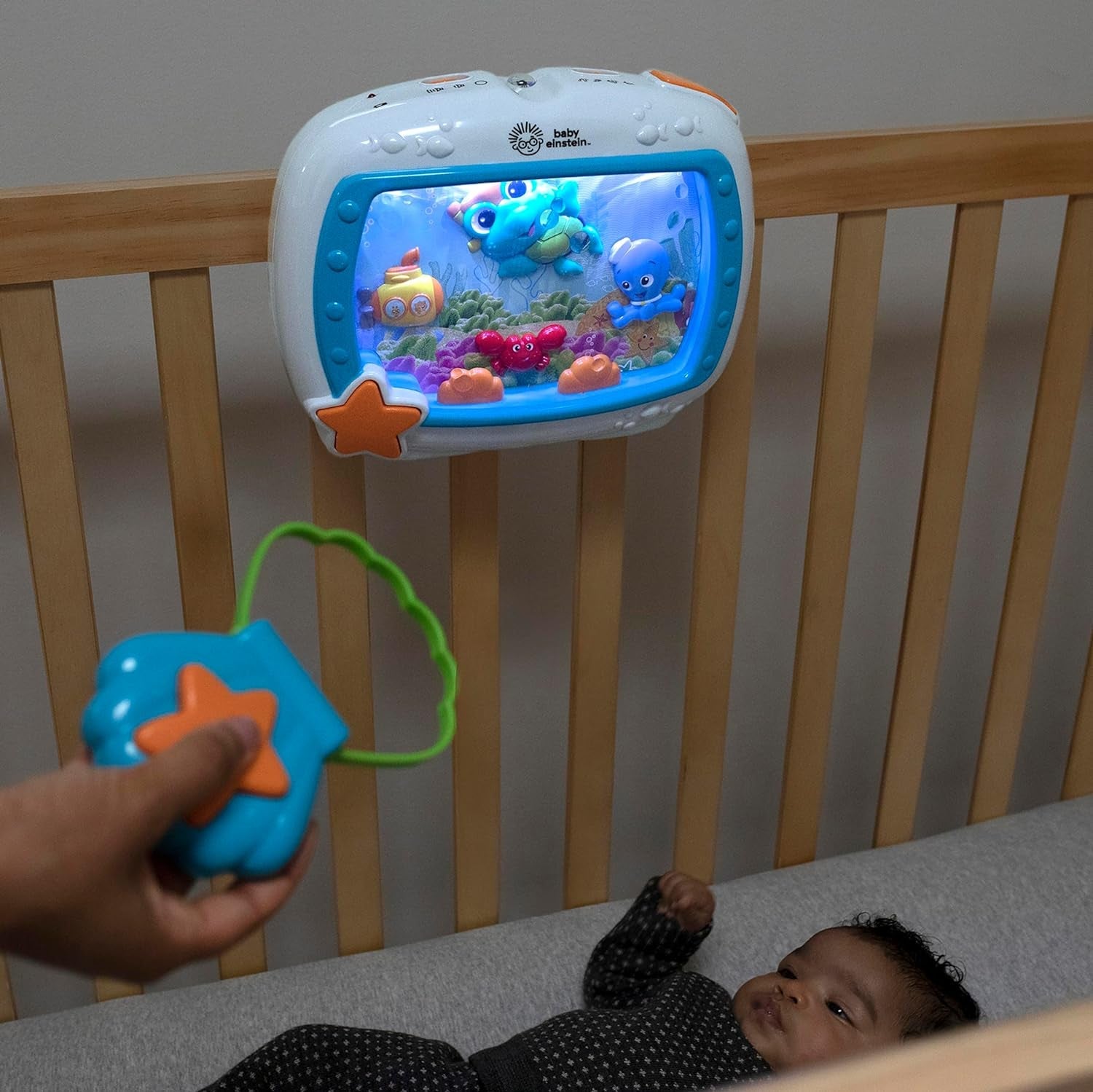 Baby Einstein Sea Dreams Soother Musical Crib Toy and Sound Machine, Newborn and Up Baby Products Décor Nursery Sleep Soothers