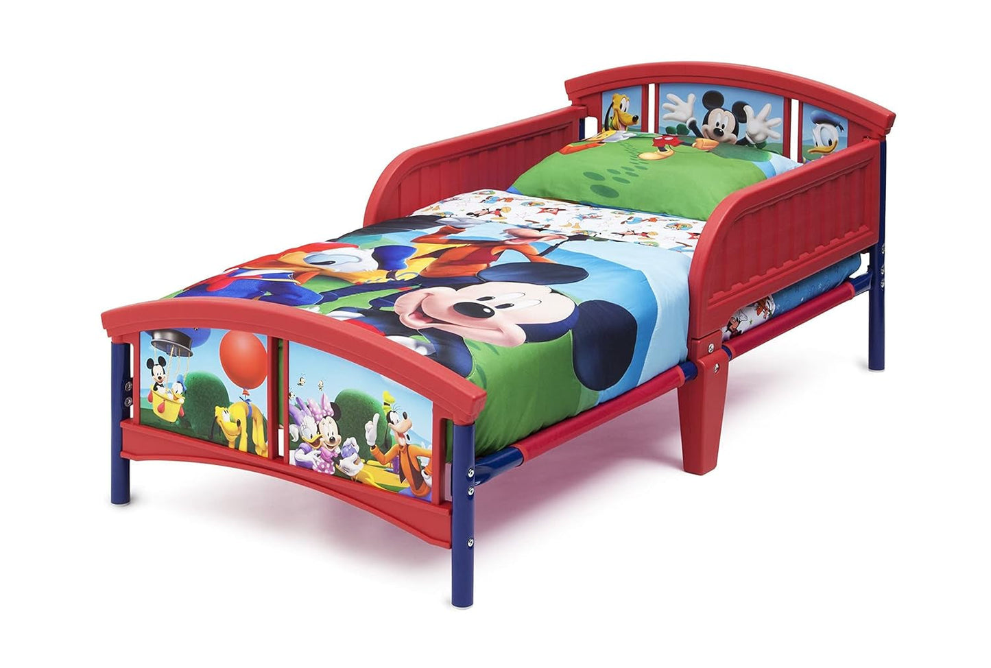 Plastic Toddler Bed, Disney Mickey Mouse Twinkle Galaxy Dual Sided Recycled Fiber Core Toddler Mattress (Bundle) Baby Products Furniture Infant & Toddler Beds Nursery Toddler Beds